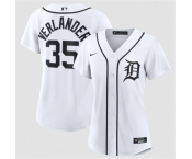 Women's Detroit Tigers #35 Justin Verlander White 2026 Cool Base Stitched Baseball Jersey