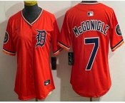 Women's Detroit Tigers #7 Kevin McGonigle Orange Limited Jersey