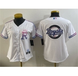Women's Kansas City Royals Team Big Logo White 2026 City Connect Stadium Stitched Baseball Jersey