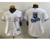 Women's Kansas City Royals Team Big Logo White 2026 City Connect Stadium Stitched Baseball Jersey