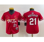 Youth St Louis Cardinals #21 Lars Nootbaar Red 2024 City Connect Limited Stitched Baseball Jersey