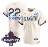Youth Nike Los Angeles Dodgers Clayton Kershaw #22 Ice Cream 2024 World Series Champions Stitched MLB Jersey
