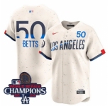 Youth Nike Los Angeles Dodgers Mookie Betts #50 Ice Cream 2024 World Series Champions Stitched MLB Jersey