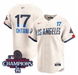 Youth Nike Los Angeles Dodgers Shohei Ohtani #17 White Ice Cream Flex Base 2024 World Series Champions Stitched MLB Jersey