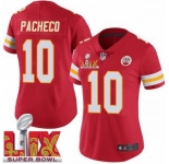 Women Kansas City Chiefs Isiah Pacheco #10 Red 2024-2025 Super Bowl LIX F U S E Stitched Jersey