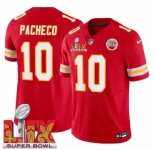 Youth Kansas City Chiefs Isiah Pacheco #10 Red 2024-2025 Super Bowl LIX F U S E Stitched Jersey
