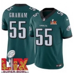 Men Philadelphia Eagles Brandon Graham #55 Green 2024-2025 Super Bowl LIX F U S E Stitched NFL Jersey