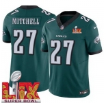 Youth Philadelphia Eagles Quinyon Mitchell #27 Green 2024-2025 Super Bowl LIX F U S E Stitched NFL Jersey