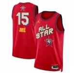 Men 2025 All Star  #15 Nikola Jokic Red Stitched Basketball Jersey