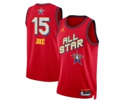 Men 2025 All Star #15 Nikola Jokic Red Stitched Basketball Jersey