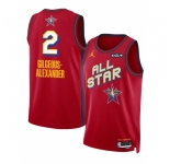 Men 2025 All Star #2 Shai Gilgeous Alexander Red Stitched Basketball Jersey