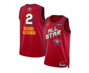 Men 2025 All Star #2 Shai Gilgeous Alexander Red Stitched Basketball Jersey