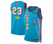 Men 2025 All Star #23 LeBron James Light Blue Stitched Basketball Jersey