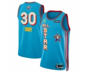 Men 2025 All Star #30 Stephen Curry Light Blue Stitched Basketball Jersey