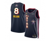 Men 2025 All Star #8 Jalen Williams Navy Stitched Basketball Jersey