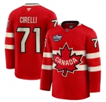 Men's Canada #71 Anthony Cirelli Red 2025 4 Nations Face-Off Premium Stitched Jersey