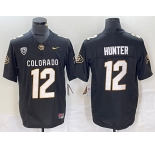 Men's Colorado Buffaloes #12 Travis Hunter Black 2023 F.U.S.E. Stitched Football Jersey