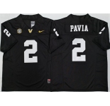 Men's Vanderbilt Commodores #2 Diego Pavia Black 2025 F.U.S.E. Vapor Limited Stitched Football Jersey