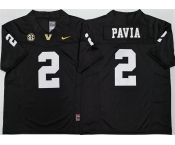 Men's Vanderbilt Commodores #2 Diego Pavia Black 2025 F.U.S.E. Vapor Limited Stitched Football Jersey