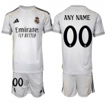 Men's Real Madrid Custom 25-26 White Home Soccer Jersey Suit