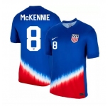 Men's Nike USMNT Weston McKennie Jersey #8 2024 Away Replica Soccer Blue