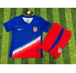 Women's American Team Custom 2024-25 Royal Away Soccer Jersey Suit