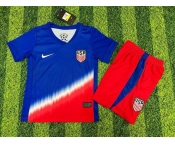 Youth American Team Custom 2024-25 Royal Away Soccer Jersey Suit