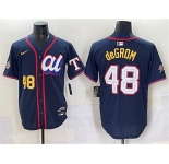 Men's American League #48 Jacob deGrom Navy 2025 All-Star Edition Limited Stitched Baseball Jersey
