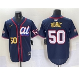 Men's American League #50 Kristofer Bubic Navy 2025 All-Star Edition Limited Stitched Baseball Jersey