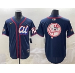 Men's American League New York Yankees Team Big Logo Navy 2025 All-Star Edition Limited Stitched Baseball Jersey