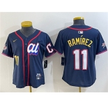 Women's American League #11 José Ramírez Navy 2025 All-Star Edition Limited Stitched Baseball Jersey
