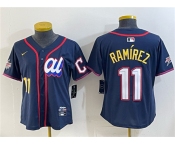 Women's American League #11 José Ramírez Navy 2025 All-Star Edition Limited Stitched Baseball Jersey