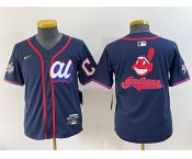 Women's American League Cleveland Guardians Team Big Logo Navy 2025 All-Star Edition Limited Stitched Baseball Jersey