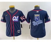 Women's American League Kansas City Royals Team Big Logo Navy 2025 All-Star Edition Limited Stitched Baseball Jersey