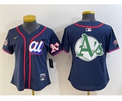 Women's American League Oakland Athletics Team Big Logo Navy 2025 All-Star Edition Limited Stitched Baseball Jersey