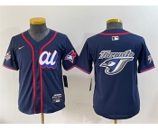 Women's American League Toronto Blue Jays Team Big Logo Navy 2025 All-Star Edition Limited Stitched Baseball Jersey