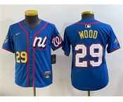 Women's National League #29 James Wood Blue 2025 All-Star Edition Limited Stitched Baseball Jersey
