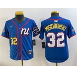 Youth National League #32 Jacob Misiorowski Blue 2025 All-Star Edition Limited Stitched Baseball Jersey