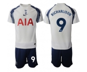 Men's Tottenham Hotspur #9 Richarlison 2025-26 White Home Soccer Jersey Suit