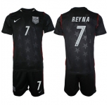 Men's United States #7 Gio Reyna Black 2026 Away Soccer Jersey Suit