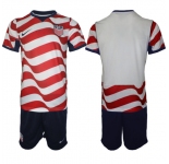 Men's United States Blank White Red 2026 Home Soccer Jersey Suit