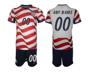 Men's United States Custom White Red 2026 Home Soccer Jersey Suit