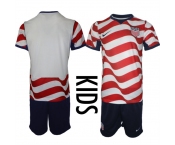 Youth United States Blank White Red 2026 Home Soccer Jersey Suit
