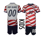 Youth United States Custom White Red 2026 Home Soccer Jersey Suit