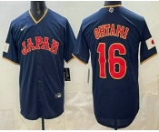 Men's Japan #16 Shohei Ohtani Navy 2026 World Baseball Classic Cool Base Jersey