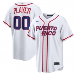 Men's Puerto Rico Baseball Active Player Custom White 2026 World Baseball Classic Home Stadium Stitched Jersey