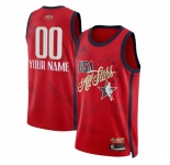 Men 2026 All Star Active Player Custom Red Stitched Basketball Jersey