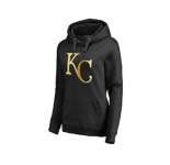 Women's Kansas City Royals Gold Collection Pullover Hoodie Black