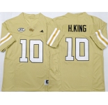 Men's Georgia Tech Yellow Jackets #10 Haynes King Golden F.U.S.E. Limited Stitched Jersey