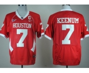 Houston Cougars #7 Case Keenum Red C-USA Patch Jersey